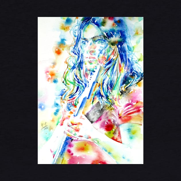 DAVID GILMOUR - watercolor portrait .1 by lautir